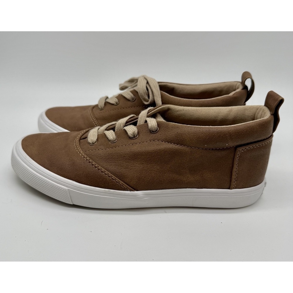 Toms Shoes Kids Youth Size 5 Brown Lace Up Sneakers Casual